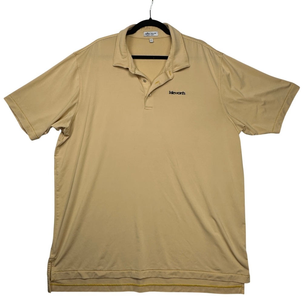 Peter Millar Summer Comfort Polo Shirt XXL Yellow Micro Stripe Isleworth RARE